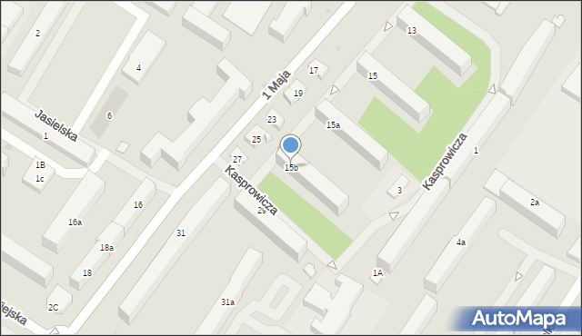 Iława, 1 Maja, 15b, mapa Iława