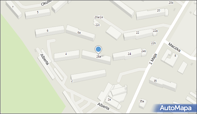 Iława, 1 Maja, 24a, mapa Iława