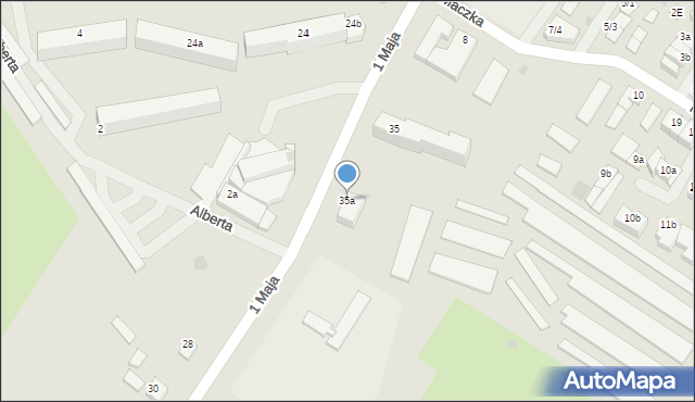 Iława, 1 Maja, 35a, mapa Iława