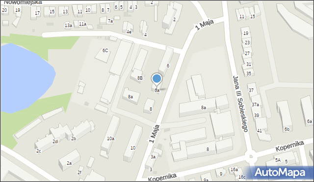 Iława, 1 Maja, 6a, mapa Iława