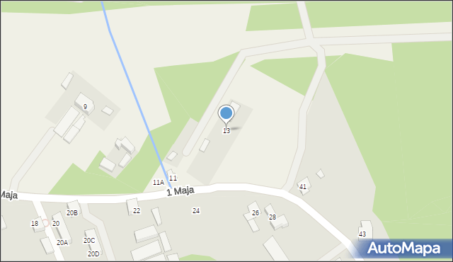 Jabłonna, 1 Maja, 13, mapa Jabłonna