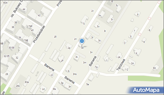 Jabłonna, 1 Maja, 3p, mapa Jabłonna