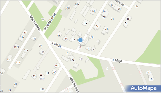 Jabłonna, 1 Maja, 5A, mapa Jabłonna