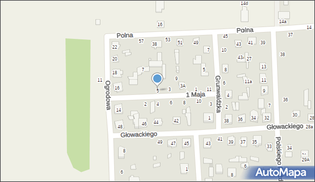 Jadów, 1 Maja, 5, mapa Jadów