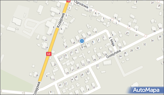 Jaraczewo, 1 Maja, 9, mapa Jaraczewo