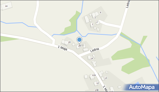 Jaryszów, 1 Maja, 15, mapa Jaryszów