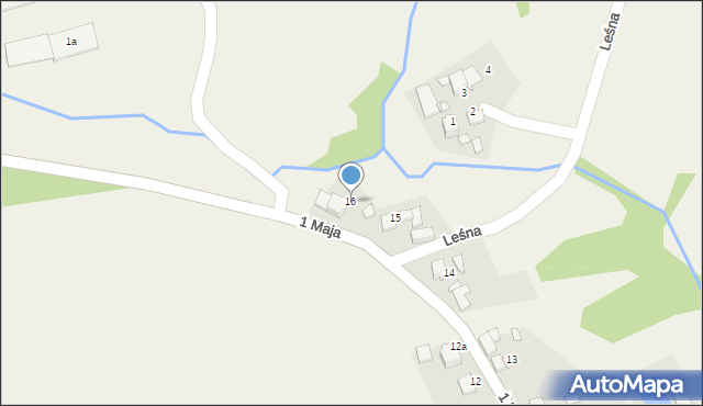 Jaryszów, 1 Maja, 16, mapa Jaryszów