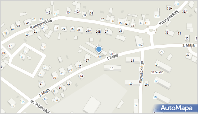 Jastrowie, 1 Maja, 29, mapa Jastrowie
