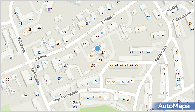 Jastrzębie-Zdrój, 1 Maja, 15E, mapa Jastrzębie-Zdrój