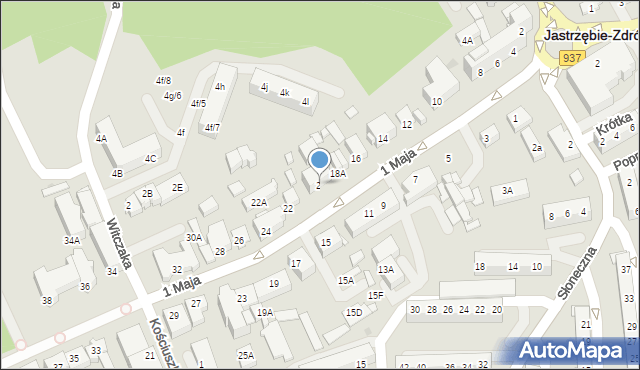 Jastrzębie-Zdrój, 1 Maja, 20, mapa Jastrzębie-Zdrój