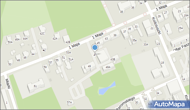 Jastrzębie-Zdrój, 1 Maja, 47, mapa Jastrzębie-Zdrój