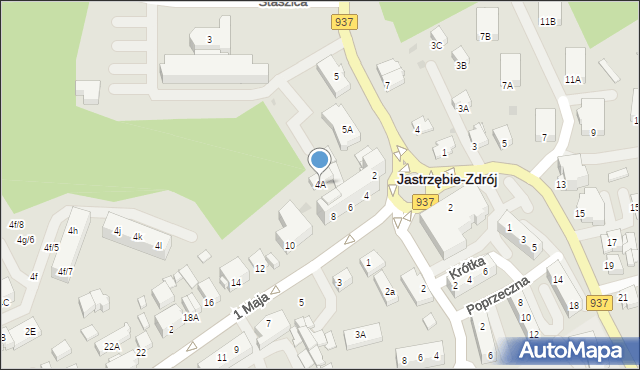 Jastrzębie-Zdrój, 1 Maja, 4A, mapa Jastrzębie-Zdrój