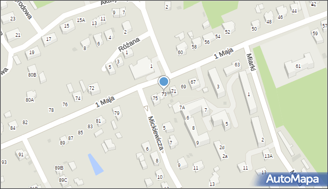 Jastrzębie-Zdrój, 1 Maja, 73, mapa Jastrzębie-Zdrój