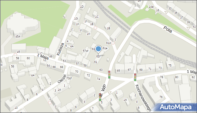 Jelenia Góra, 1 Maja, 61f, mapa Jelenia Góra