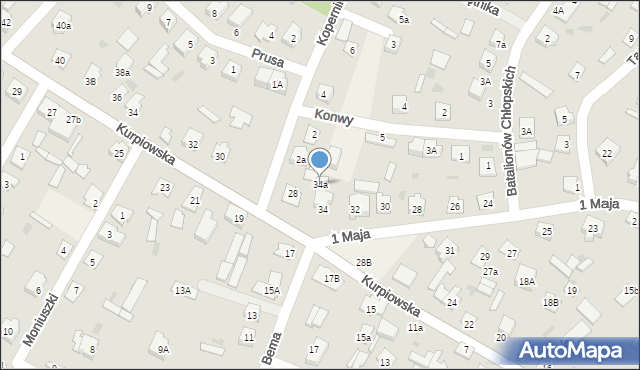 Kadzidło, 1 Maja, 34a, mapa Kadzidło