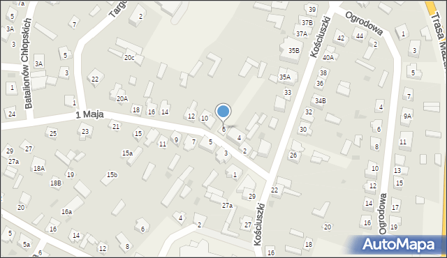 Kadzidło, 1 Maja, 6, mapa Kadzidło
