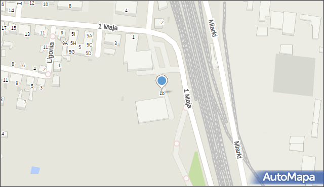 Kalety, 1 Maja, 1b, mapa Kalety