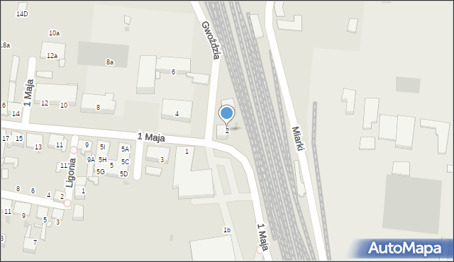 Kalety, 1 Maja, 2, mapa Kalety