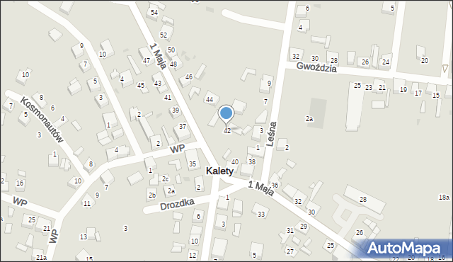 Kalety, 1 Maja, 42, mapa Kalety