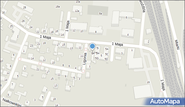 Kalety, 1 Maja, 9A, mapa Kalety