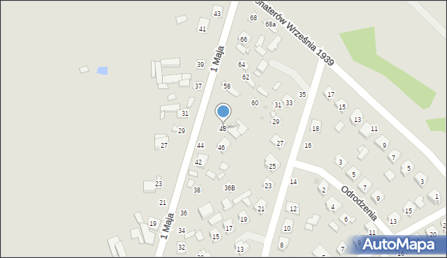 Kałuszyn, 1 Maja, 48, mapa Kałuszyn