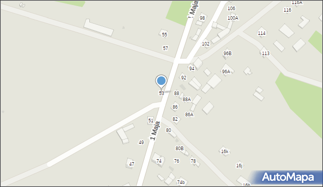 Kałuszyn, 1 Maja, 53, mapa Kałuszyn