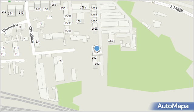 Katowice, 1 Maja, 162G, mapa Katowic