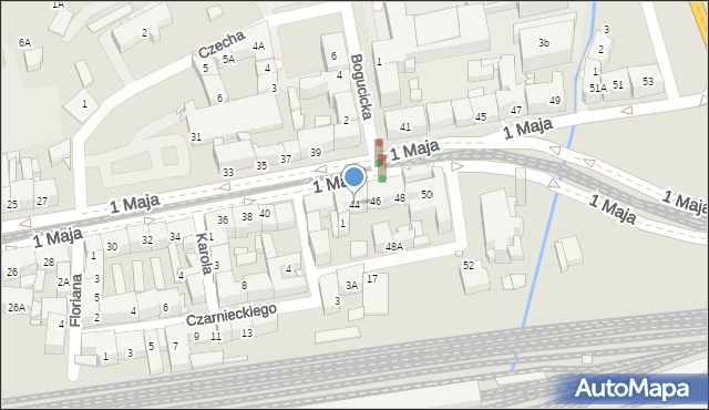 Katowice, 1 Maja, 44, mapa Katowic