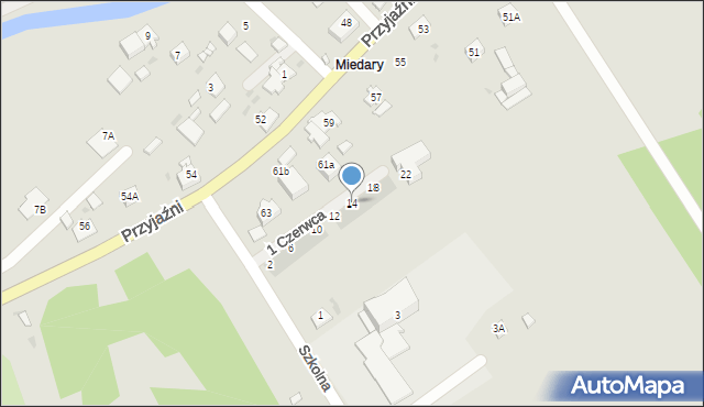 Kędzierzyn-Koźle, 1 Czerwca, 14, mapa Kędzierzyna-Koźle