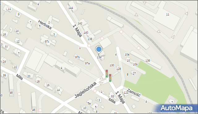 Kielce, 1 Maja, 134, mapa Kielc