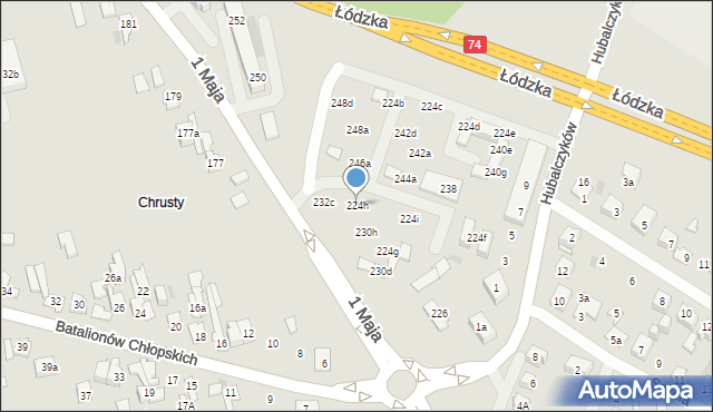 Kielce, 1 Maja, 234d, mapa Kielc