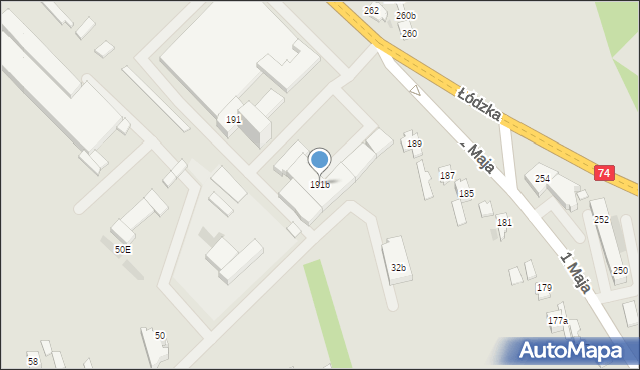 Kielce, 1 Maja, 191b, mapa Kielc