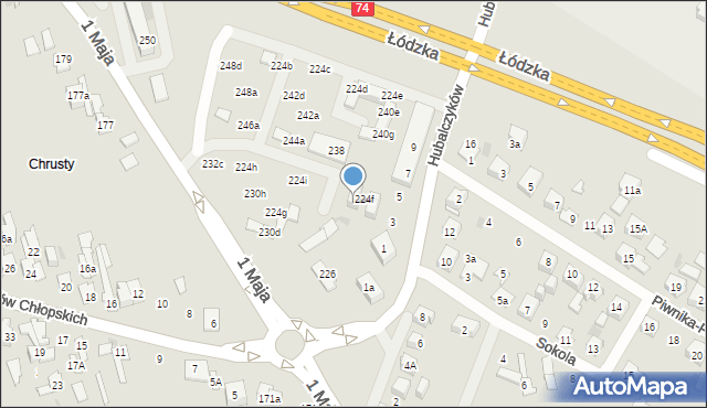 Kielce, 1 Maja, 236c, mapa Kielc