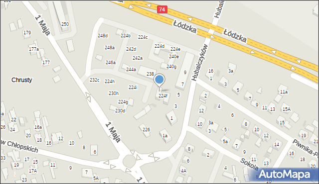 Kielce, 1 Maja, 236d, mapa Kielc