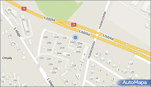 Kielce, 1 Maja, 240c, mapa Kielc