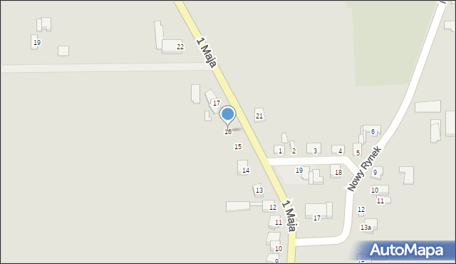 Kiernozia, 1 Maja, 16, mapa Kiernozia