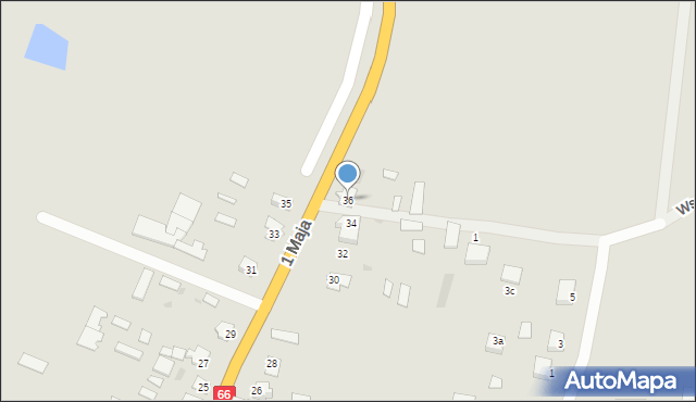 Kleszczele, 1 Maja, 36, mapa Kleszczele