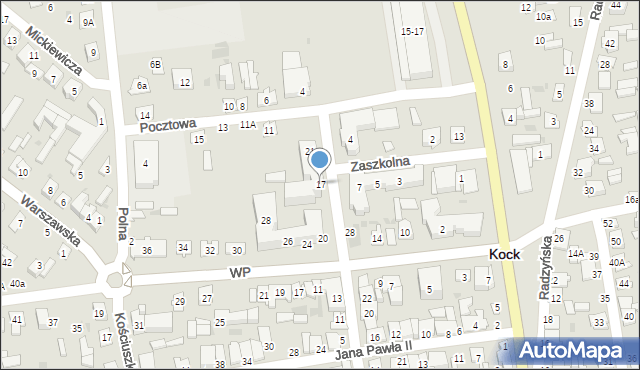 Kock, 1 Maja, 17, mapa Kock