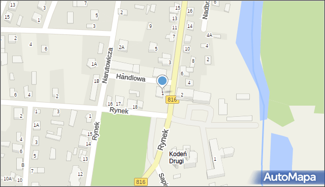 Kodeń, 1 Maja, 1, mapa Kodeń