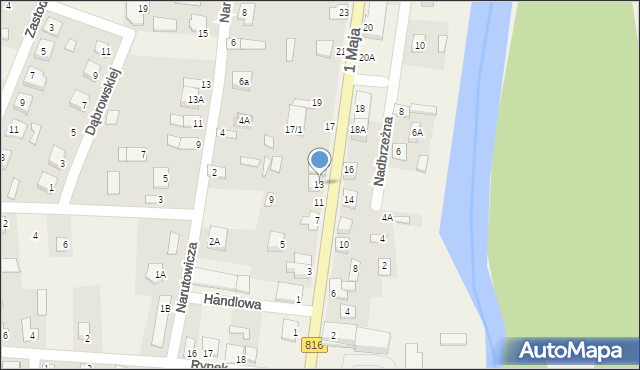 Kodeń, 1 Maja, 13, mapa Kodeń