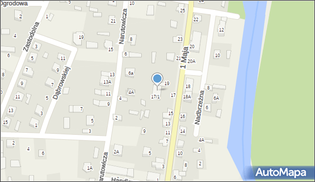 Kodeń, 1 Maja, 17/2, mapa Kodeń