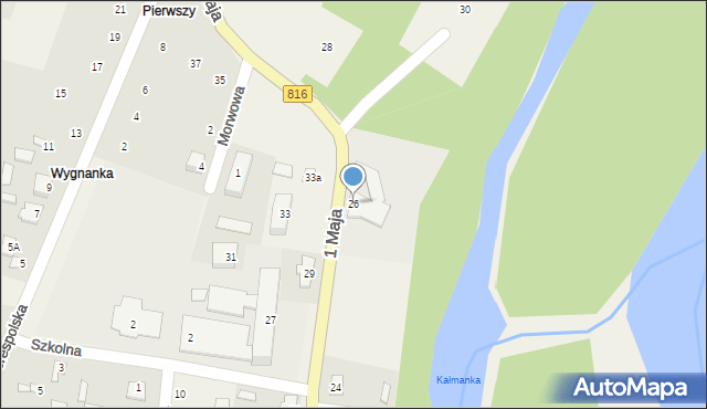 Kodeń, 1 Maja, 26, mapa Kodeń