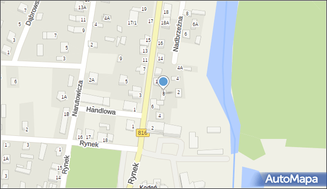 Kodeń, 1 Maja, 8, mapa Kodeń