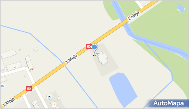 Kołbiel, 1 Maja, 10, mapa Kołbiel