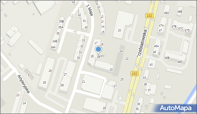 Kołobrzeg, 1 Maja, 19, mapa Kołobrzegu