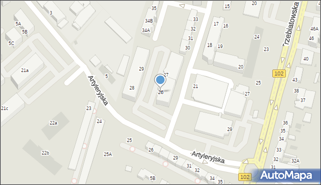 Kołobrzeg, 1 Maja, 26, mapa Kołobrzegu