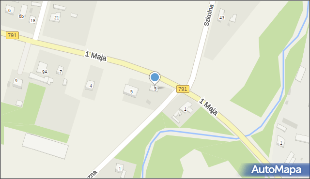 Kolonia Poczesna, 1 Maja, 3, mapa Kolonia Poczesna
