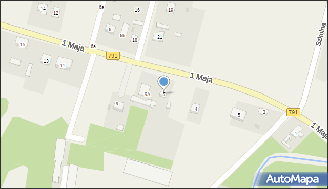 Kolonia Poczesna, 1 Maja, 7, mapa Kolonia Poczesna