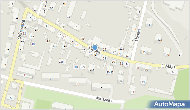 Końskie, 1 Maja, 24, mapa Końskie