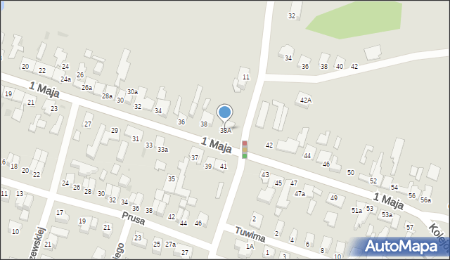 Konstantynów Łódzki, 1 Maja, 38A, mapa Konstantynów Łódzki